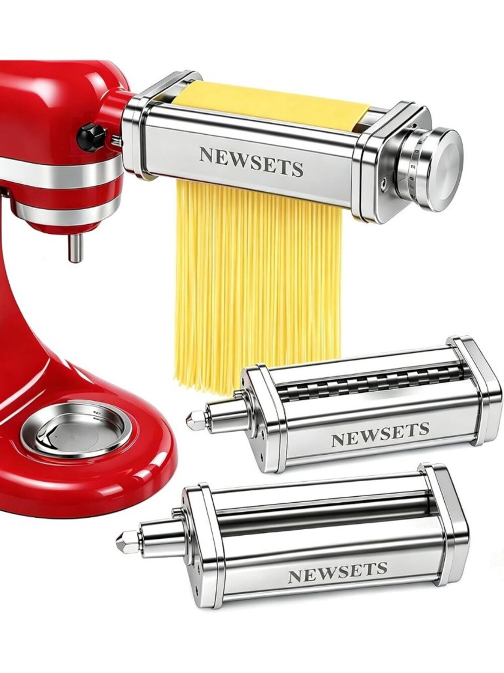 3-Piece Pasta Maker Set for Kitchen Stand Mixers - Fresh Homemade Pasta